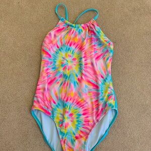 Cat and Jack Tie Die One Piece Swimsuit. Kids size XL/Girls 13 - 14 years old